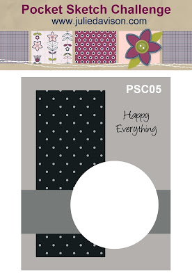 PSC05 Pocket Sketch Challenge #5: Card Layouts to Inspire your card-making + Play along for a chance to win free card layout book! www.juliedavison.com