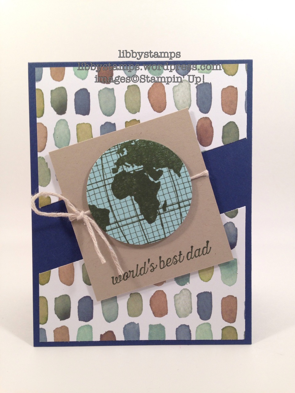 libbystamps, stampin up, English Garden DSP, Going Global, Father's Day, WWC69