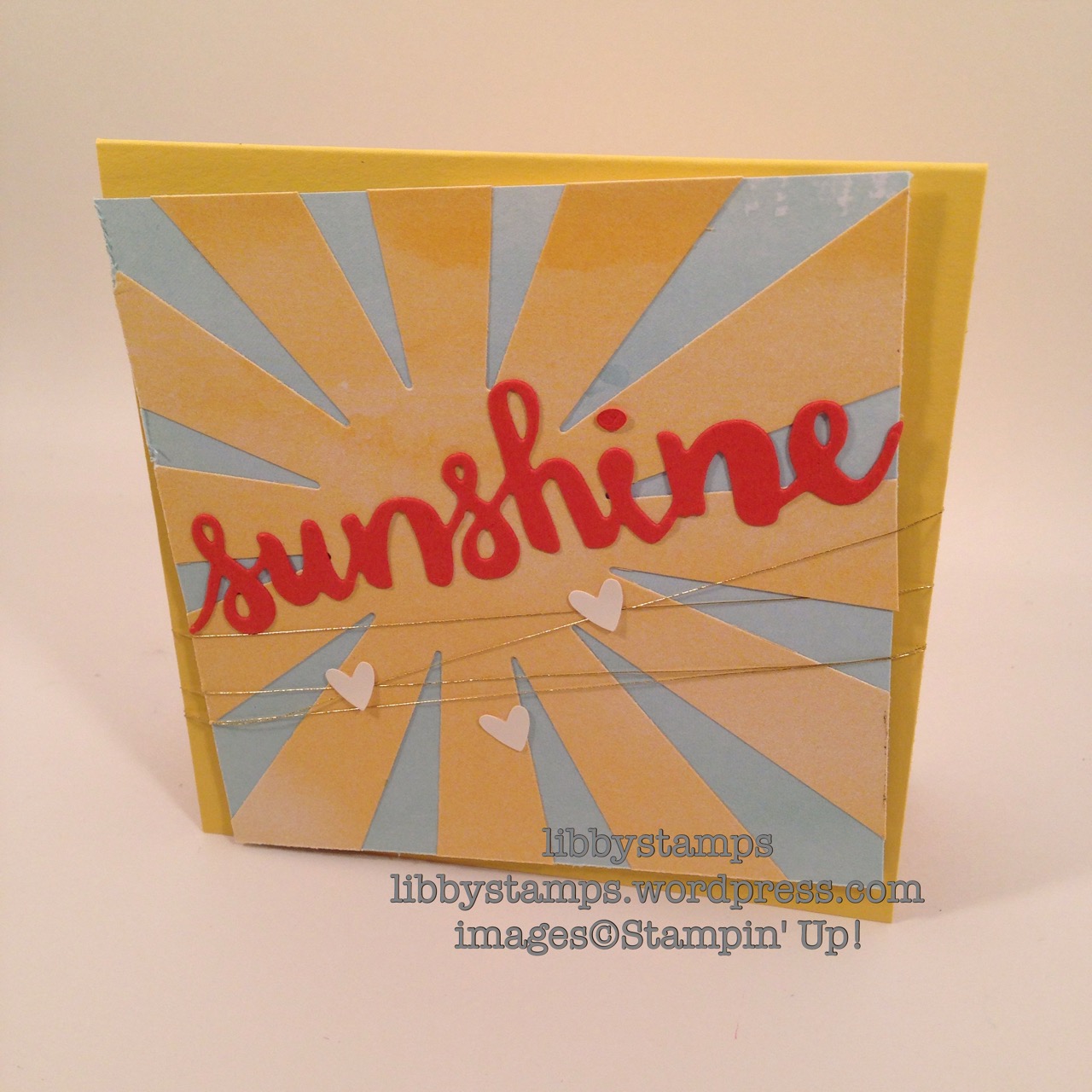 libbystamps, stampin up, Sunburst Thinlits, Sunshine Wishes Thinlits, Perfectly Artistic DSP, Owl Builder Punch, Sale-a-Bration 2016