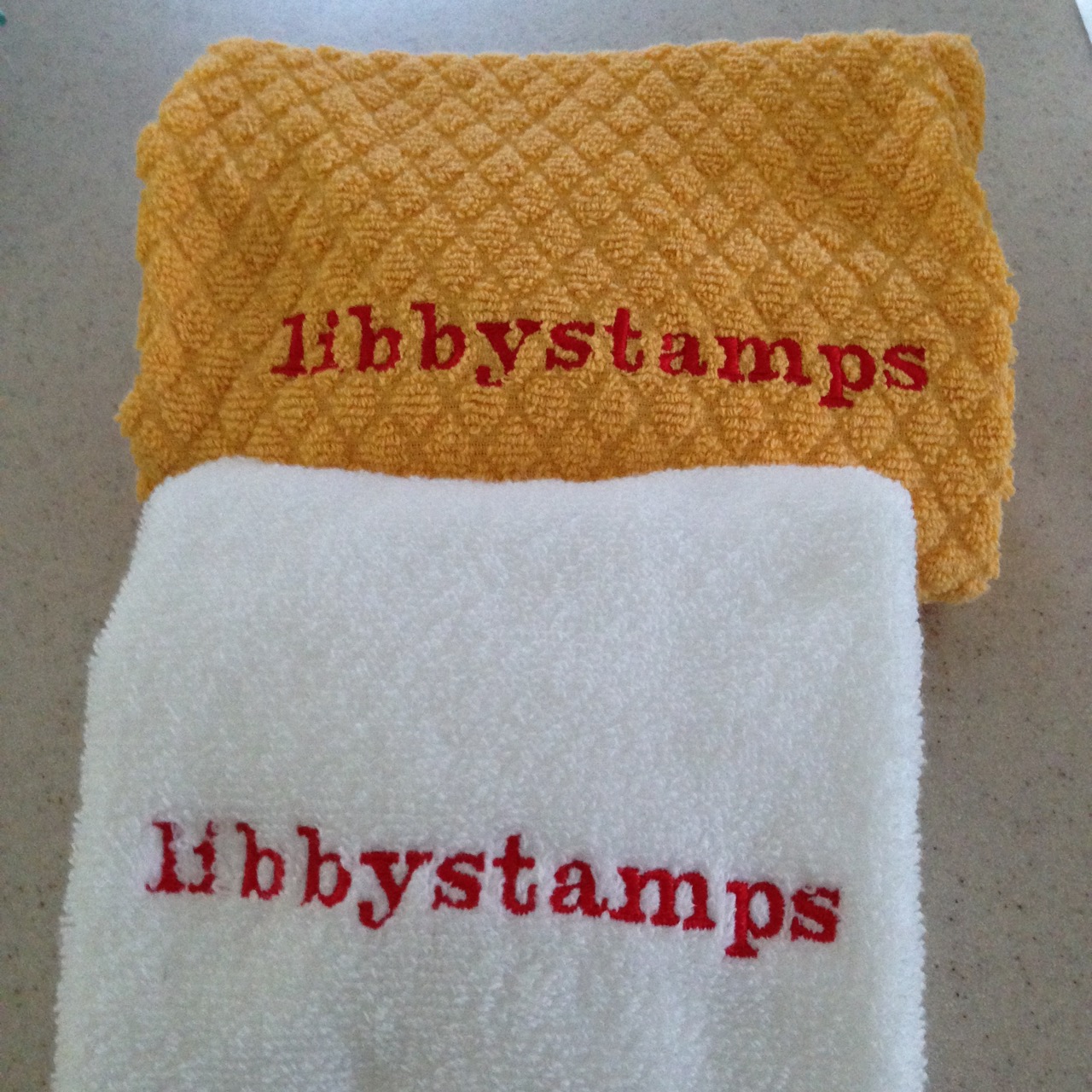 libbystamps, stampin up, Open House, custom towels, 