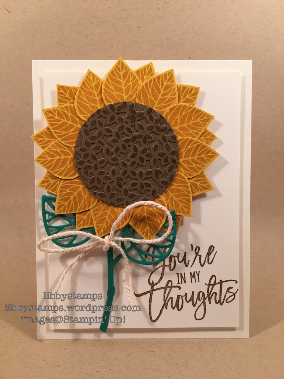 libbystamps, stampin up, Thoughtful Branches, Beautiful Branches, sunflower, CCMC424