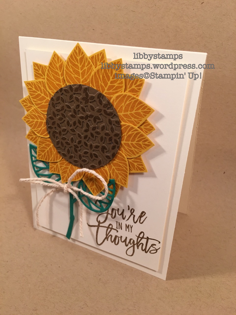 libbystamps, stampin up, Thoughtful Branches, Beautiful Branches, sunflower, CCMC424