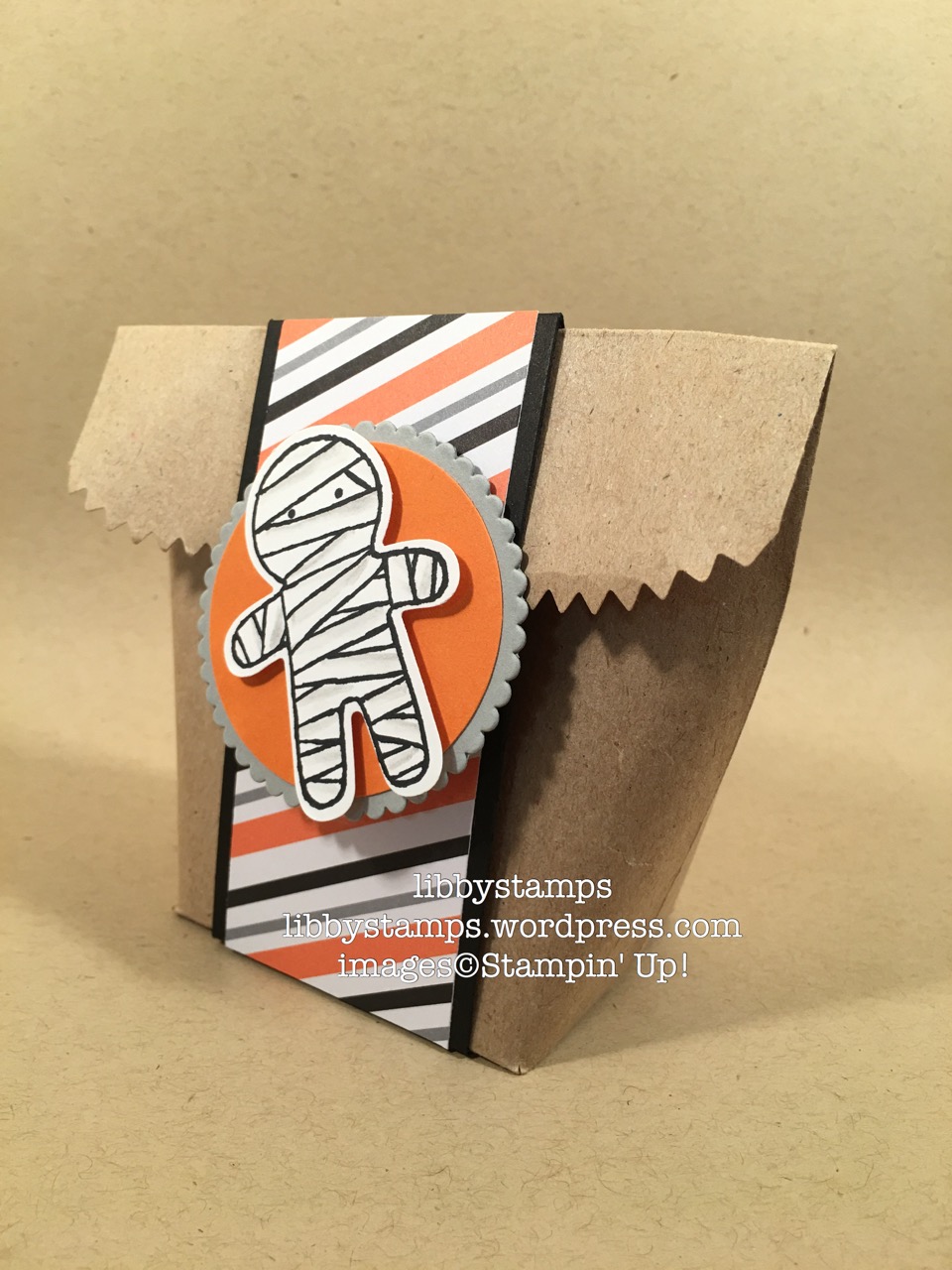 libbystamps, stampin up, Tag A Bag Gift Bags, treat bag, Blogging Friends Blog Hop, Cookie Cutter Halloween, Cookie Cutter Builder Punch, Halloween Night Specialty, Layering Circles Framelits 