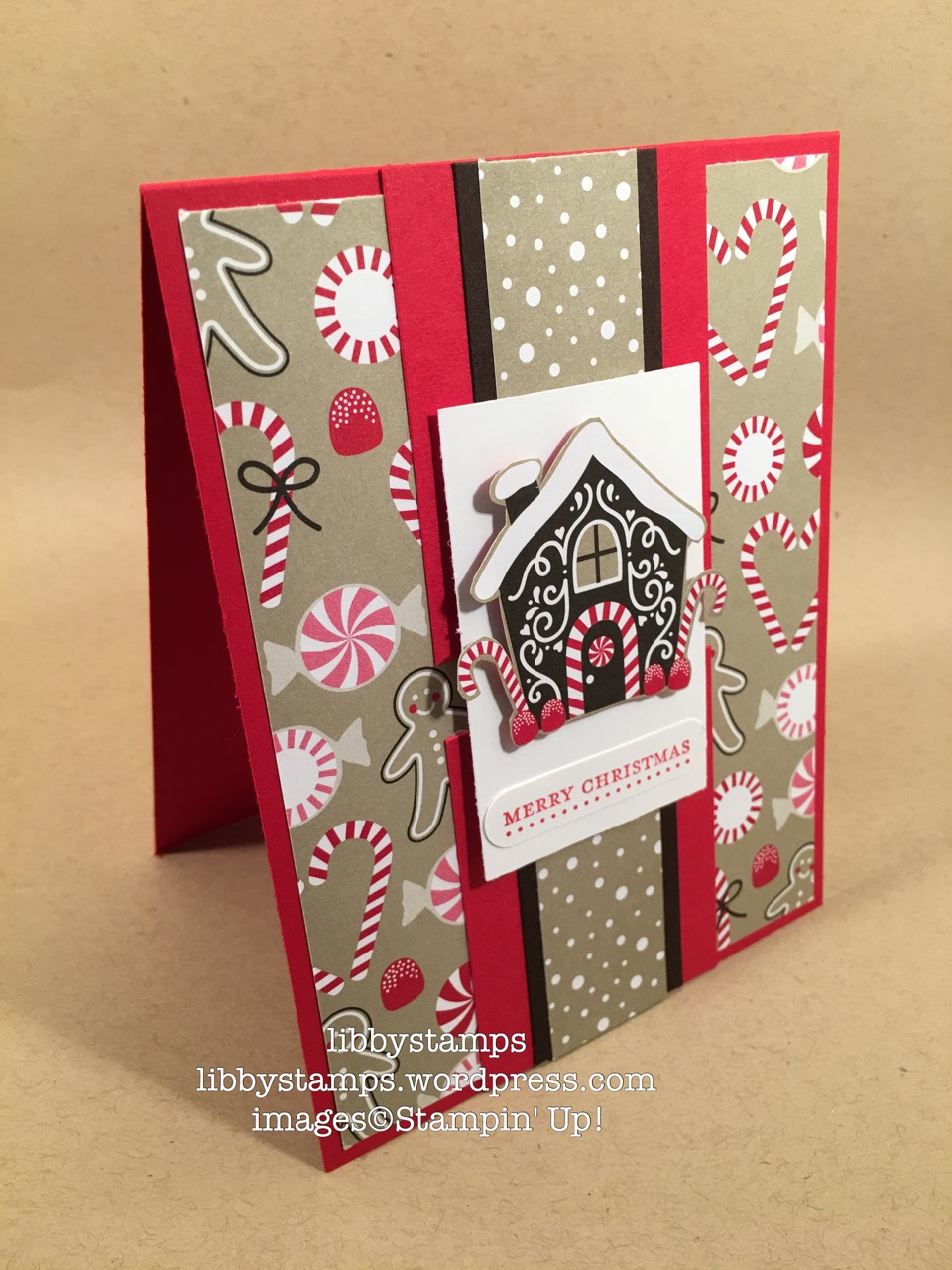 libbystamps, stampin up, TSOT, Candy Cane Lane DSP, Word Window Punch, Teeny Tiny Wishes