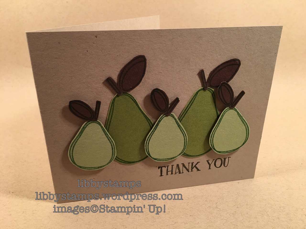 libbystamps, stampin up, Fresh Fruit, pear, CCMC431, thank you