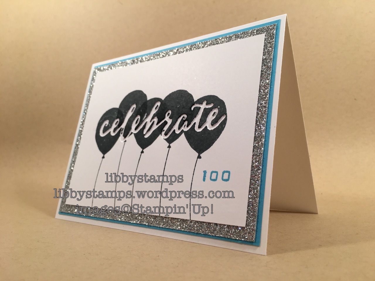 libbystamps, stampin up, WWC100, Celebrations Duo EF, Balloon Celebration