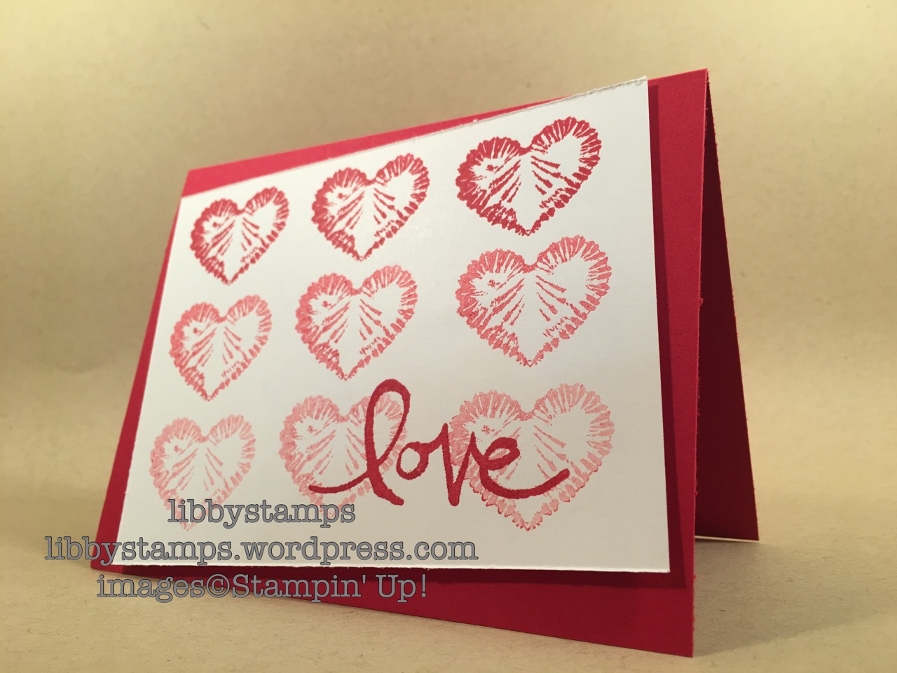 libbystamps, stampin up, Tie Dyed, Watercolor Words, Occasions 2017, WWC102, love, Valentine's Day