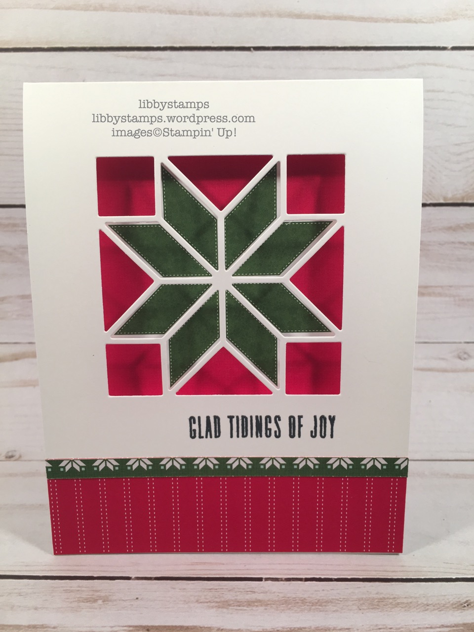 libbystamps, stampin up, Pinning for Plaid, Quilt Builder, Quilted Christmas 6x6 DSP, CCMC