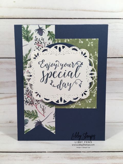 libbystamps, Stampin' Up!, Stitched All Around, Stitched All Around Bundle, Stitched Labels Framelits, Frosted Floral Specialty DSP, TSOT