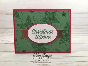 libbystamps, Stampin' Up!, Peaceful Poinsettia, Layering Ovals Framelits, Stitched Shapes Framelits, Dashing Along DSP, Banner Triple Punch, gift card holders