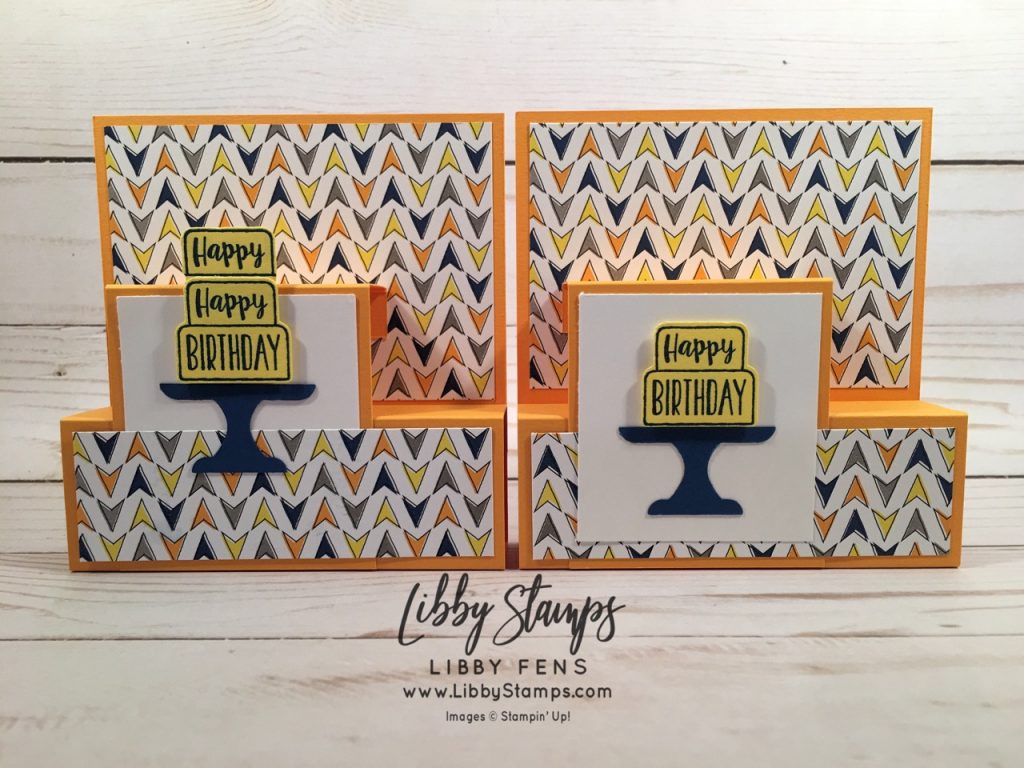 libbystamps, Stampin' Up!, Piece of Cake, Piece of Cake Bundle, Best Route DSP, Cake Builder Punch, CCMC 