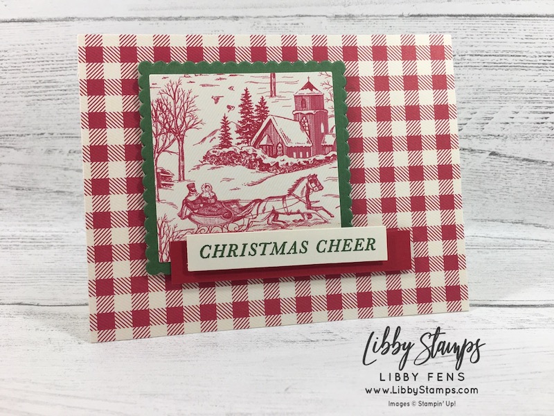 libbystamps, Stampin' Up!, Tidings All Around, Layering Squares Dies, Toile Tidings DSP, CCMC