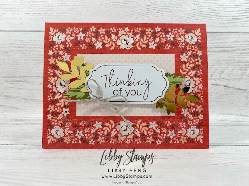 libbystamps, Stampin' Up!, Timeless Tulips, Stitched So Sweetly Dies, Poppy Moments Dies, Golden Honey DSP, Kerchief Card Kit, Sal-a-bration, BFBH, Blogging Friends Blog Hop