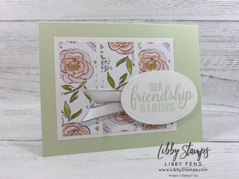 libbystamps, Stampin' Up!, So Sentimental, Stitched Shaped Dies, Best Dressed DSP, Silver 3/8" Metallic Edge Ribbon, #keepstamping, #makeacardsendacard
