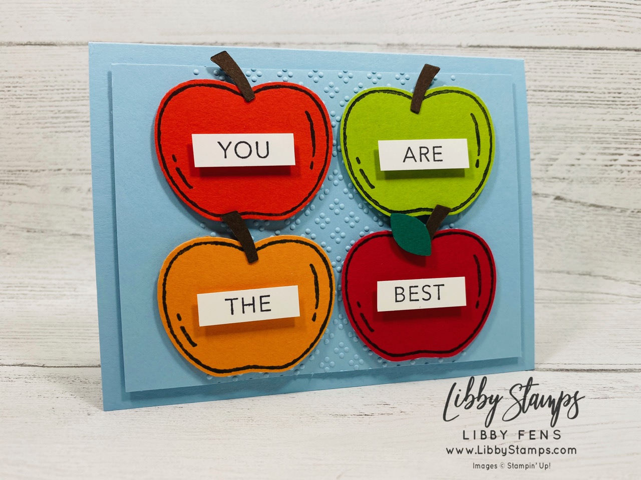 libbystamps, Stampin' Up!, Harvest Hellos, Tasteful Touches, Wrapped In Texture EF, Apple Builder Punch, Classic Label Punch, BFBH, Blogging Friends Blog Hop