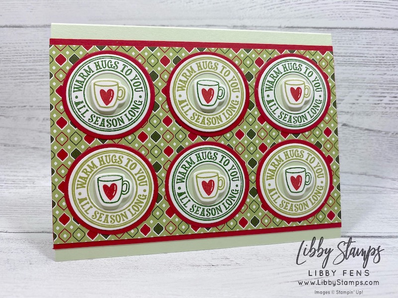 libbystamps, Stampin' Up!, Warm Hugs, Warm Wraps Dies, Layering Circles Dies, Warm Hugs Bundle, Heartwarming Hugs, CCMC, Create with Connie and Mary