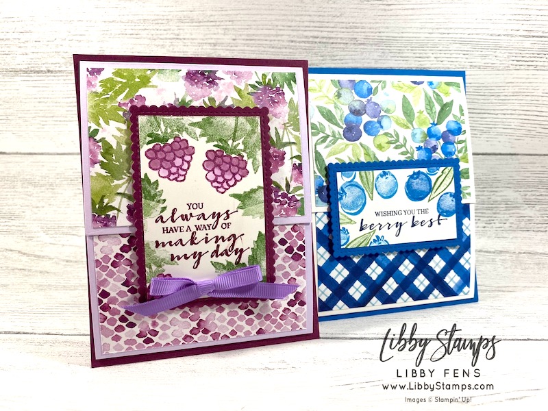 libbystamps, Stampin' Up!, Berry Blessings, Stitched So Sweetly Dies, Berry Delightful DSP, Saleabration 2021, Fun Folds, BFBH, Blogging Friends Blog Hop