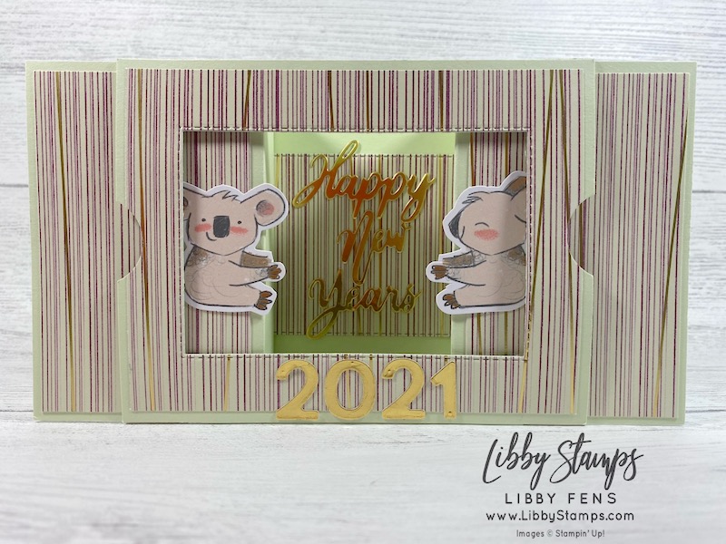 libbystamps, Stampin' Up!, Stitched Rectangle Dies, Beary Comforting Paper Pumpkin December 2020 Word Wishes Dies, Playful Alphabet Dies, Beary Comforting, We Create, We Create Blog Hop, Fun Fold, New Years, Paper Pumpkin, Theater Card