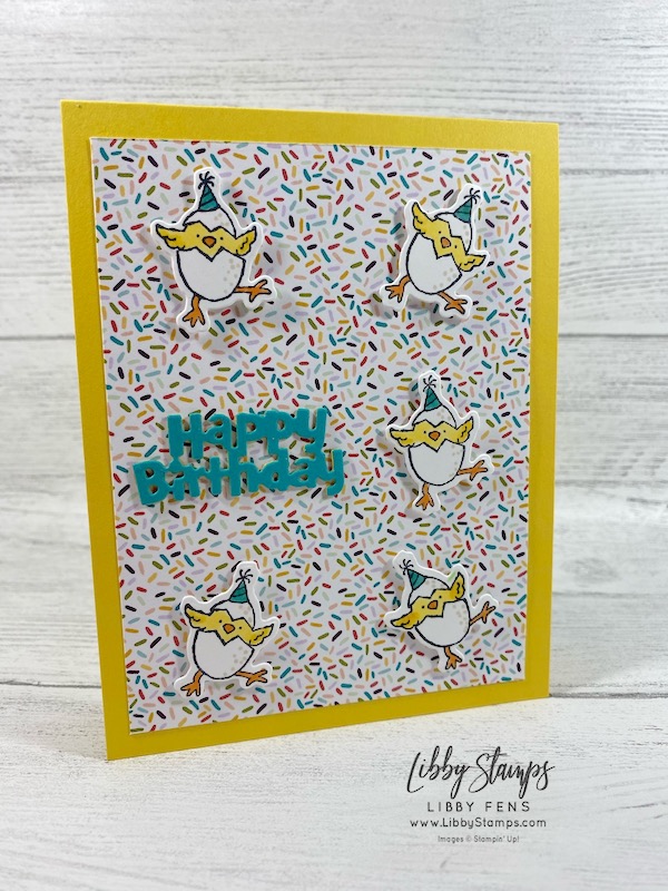 libbystamps, Stampin' Up!, Hey Birthday Chick, Hey Birthday Chick Bundle, Birthday Chick Dies, Ice Cream Corner DSP, #TSOT493, Try Stampin' on Tuesday