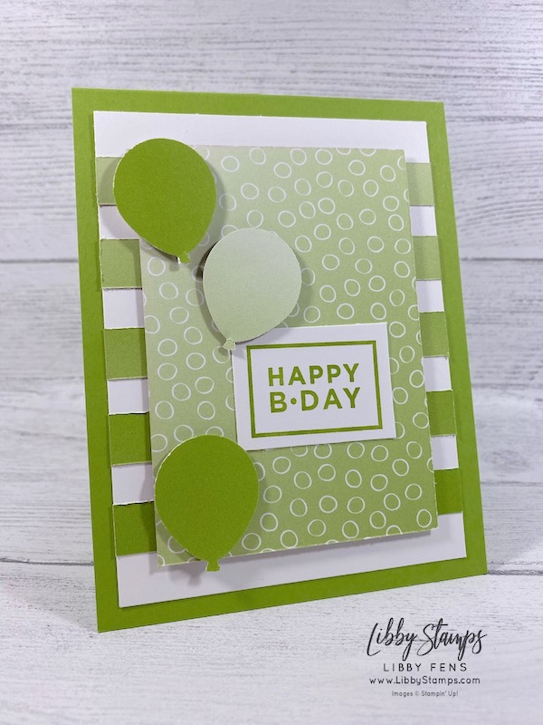 libbystamps, Stampin' Up!, Happiest of Birthdays, Oh So Ombre DSP, Balloon Bouquet Punch, #caseingtuesday285, Saleabration 2021, SAB, Sale-a-Bration 2021, birthday cards, JJ Mini