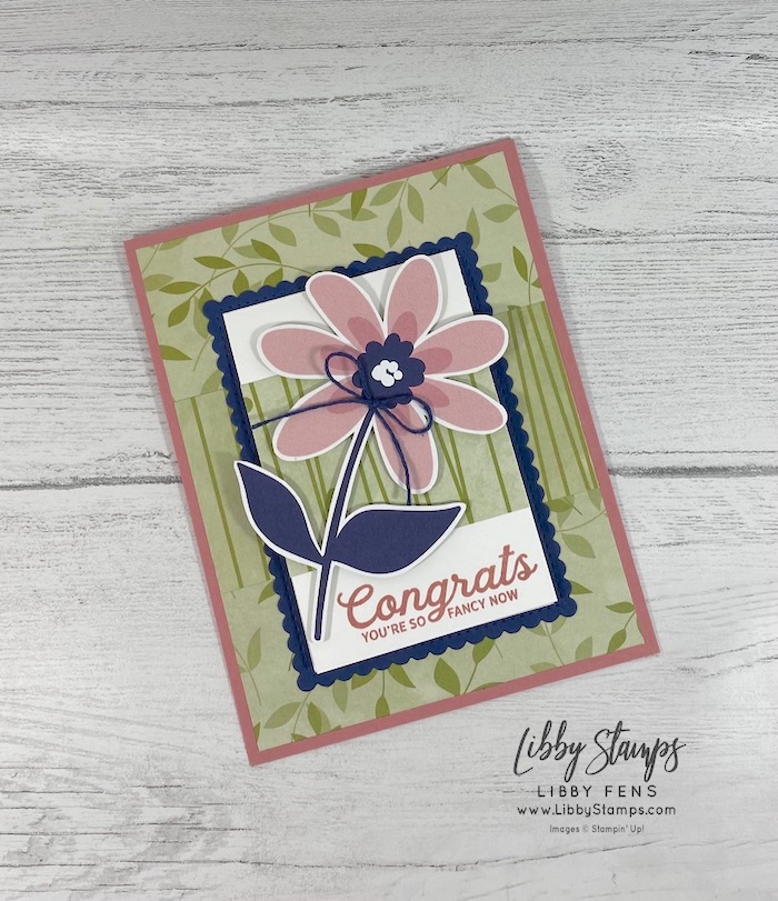 libbystamps, Stampin' Up!, In Bloom, Stitched So Sweetly Dies, Paper Blooms DSP, Well Suited Twine Combo Pack, Freshly Made Sketches, #FMS473, SAB, Sale-A-Bration, Sale-a-bration 2021, Saleabration, Saleabration 2021