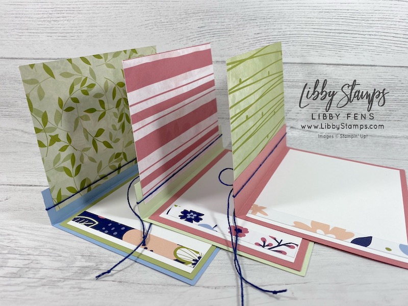 libbystamps, Stampin' Up!, Fun Fold Fridays, Fun Folds,In Bloom, Paper Blooms DSP, Well Suited Twine Pack, SAB, Sale-A-Bration, Sale-a-bration 2021, Saleabration, Saleabration 2021