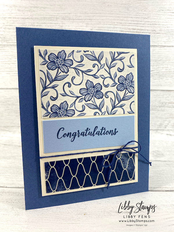 libbystamps, Stampin' Up!, Happy Thoughts, Boho Indigo Product Medley, Well Suited Twine Combo Pack, CCM, Create with Connie and Mary, Create with Connie and Mary Saturday Blog Hop, 6" x 6" One Sheet Wonder