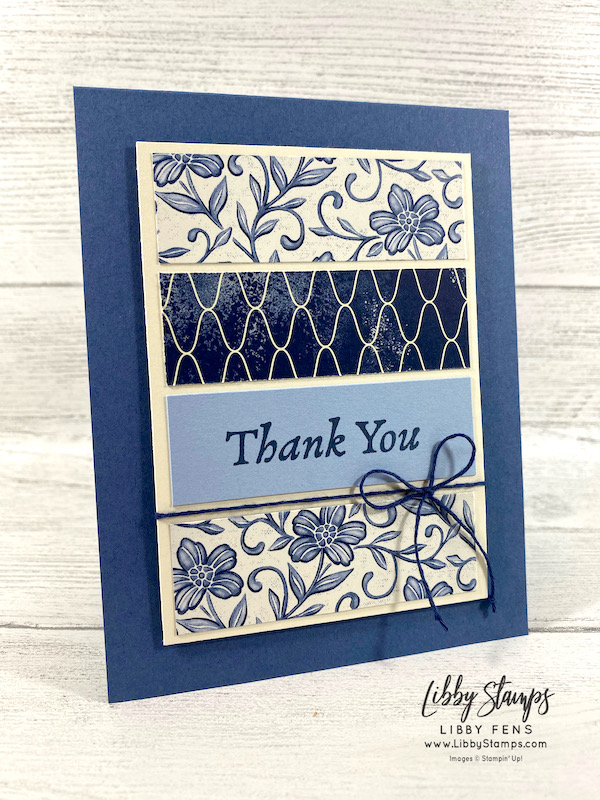 libbystamps, Stampin' Up!, Happy Thoughts, Boho Indigo Product Medley, Well Suited Twine Combo Pack, CCM, Create with Connie and Mary, Create with Connie and Mary Saturday Blog Hop, 6" x 6" One Sheet Wonder