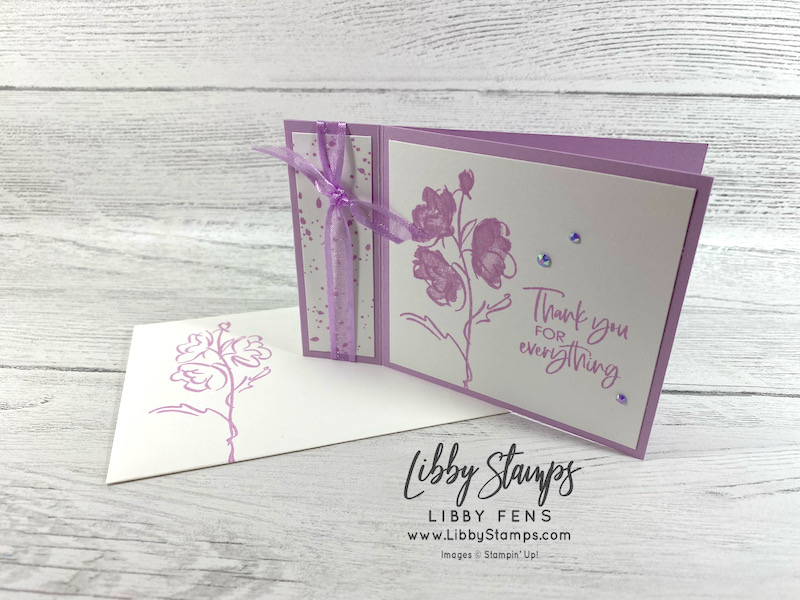 libbystamps, Stampin' Up!, Color & Contour, Fresh Freesia, Ink Stamp Share Blog Hop, Book Fold, 2021-2023 In Color Jewels
