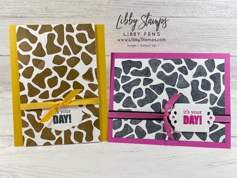 libbystamps, Stampin' Up!, Itty Bitty Birthdays, Butterfly Brilliance, Trio of Tags Dies, We Create, We Create Blog Hop, animal print 