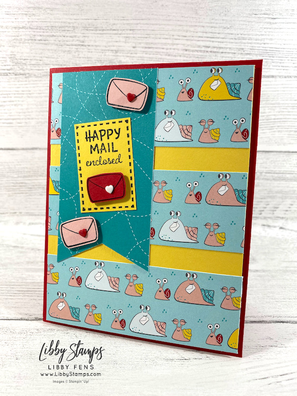 libbystamps, Stampin' Up!, Snailed It, Snail Mail DSP, Resin Hearts, AHSC, Atlantic Hearts Sketch Challenge 