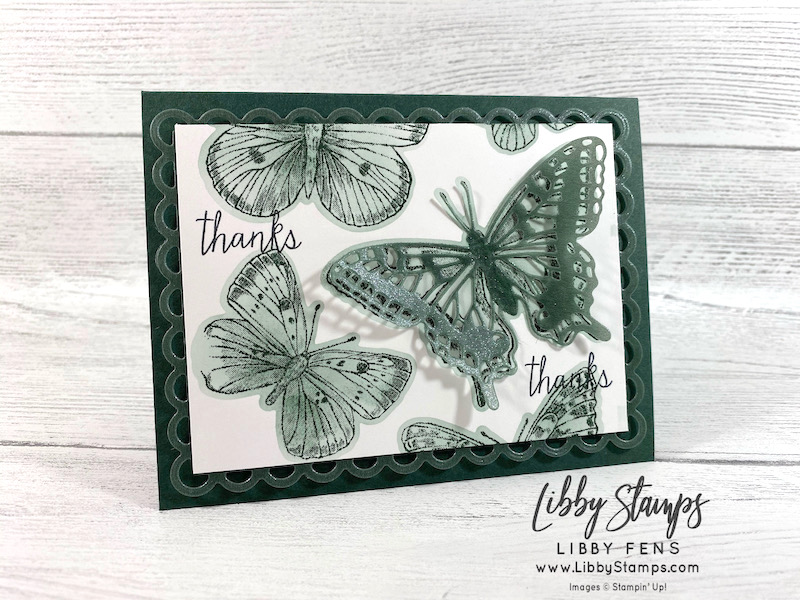 libbystamps, Stampin' Up, Butterfly Brilliance, Butterfly Brilliance Bundle, Queen Anne's Lace, Brilliant Wings Dies, Scallop Contours Dies, Stamparatus, Blending Brushes, We Create, We Create Blog Hop, techniques, 2021-2023 In Colors, 2021-2023 In Color Shimmer Vellum
