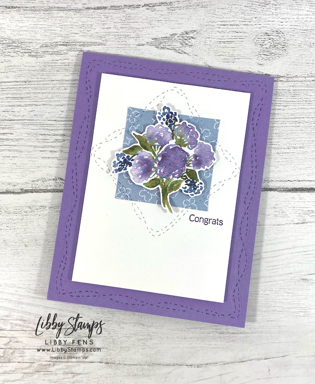 libbystamps, Stampin' Up, Hydrangea Haven, Stitched With Whimsy Dies, Hydrangea Hill DSP, TSOT, Try Stampin' on Tuesday