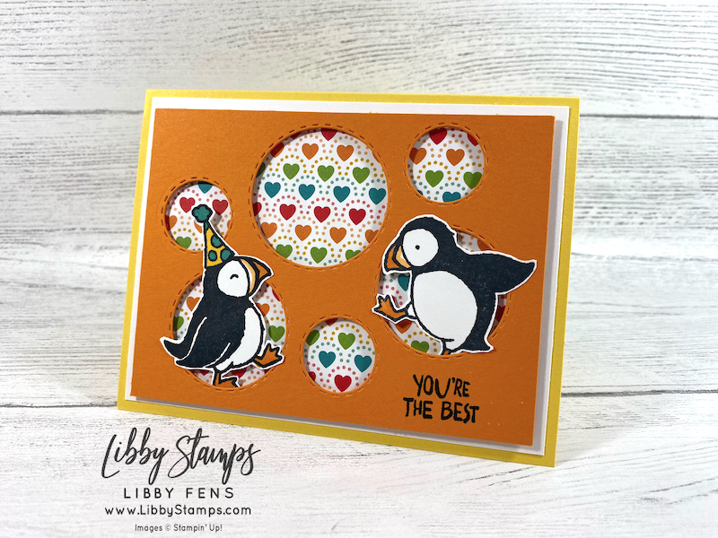 Party Puffins, Picture This Dies, Pattern Party DSP, Stamparatus, Ink Stamp Share Blog Hop