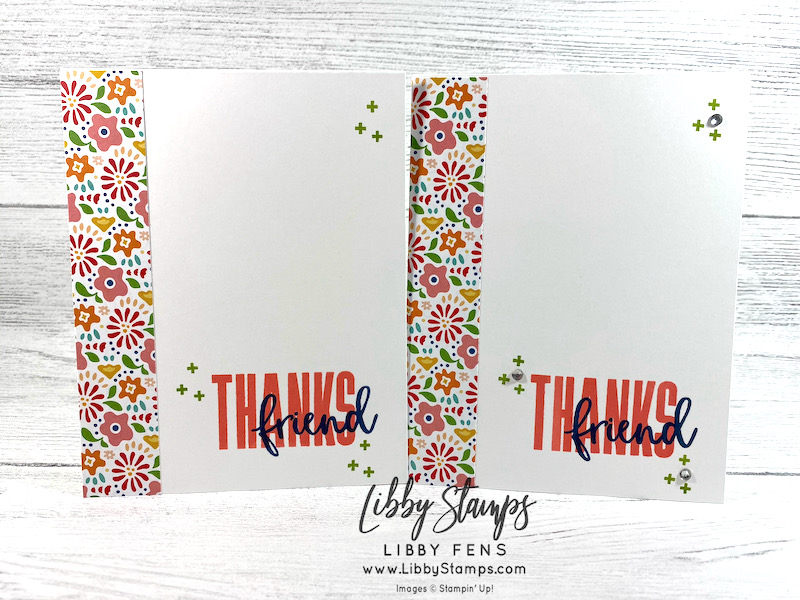 libbystamps, Stampin' Up, Biggest Wish, Pattern Party DSP, Rhinestone Basic Jewels, BFBH, Blogging Friends Blog Hop