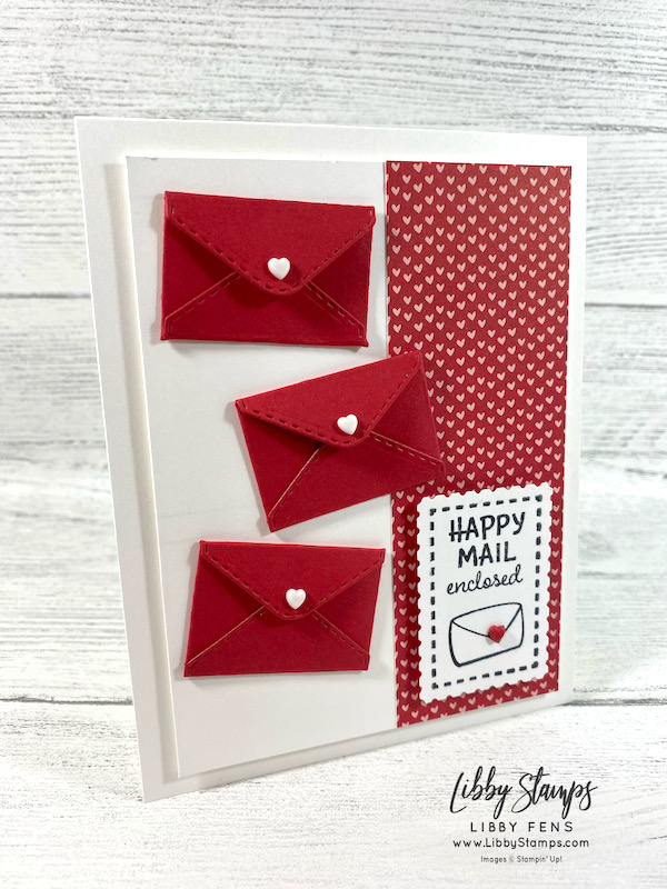 libbystamps, Stampin' Up, Snailed It, Snailed It Bundle, Snail Dies, Snail Mail DSP, Rectangle Postage Stamp Punch, Resin Hearts, TSOT, Try Stampin' on Tuesday