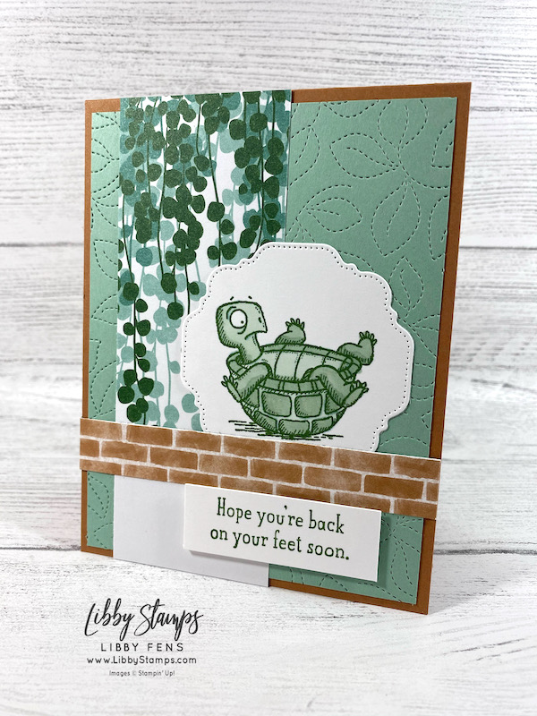 libbystamps, Stampin' Up, Back On Your Feet, Hippo & Friends Dies, Stitched Greenery Dies, Bloom Where You Are Planted DSP, CCM, Create with Connie and Mary, Create with Connie and Mary Saturday Blog Hop