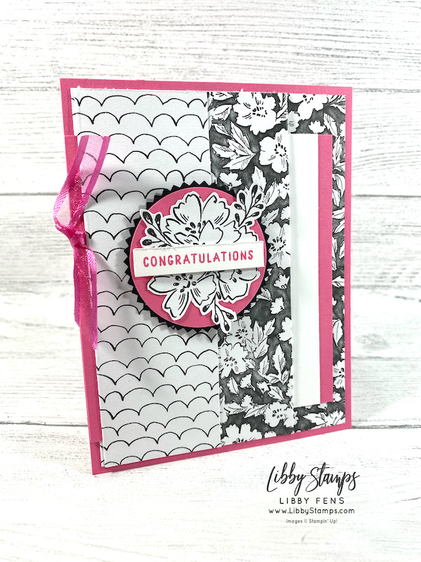 Hand-Penned Petals, Beautifully Penned DSP, Detailed Trio Punch, Polished Pink 3/8" Open Weave Ribbon, Fun Fold Fridays, Fun Fold, Double Pocket Card, SAB, Fall Sale-a-bration 2021, Sale-A-Bration, Sale-a-bration 2021, Saleabration, libbystamps, Stampin' Up