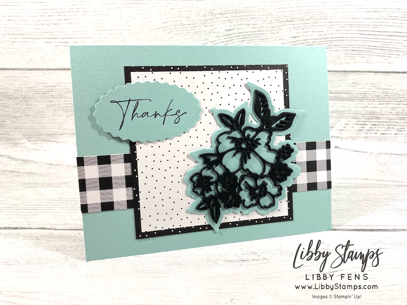 libbystamps, Stampin' Up, Hand-Penned Petals, Hand-Penned Petals Bundle, Penned Flowers Dies, Pattern Party DSP, Double Oval Punch, AHSC, Atlantic Hearts Sketch Challenge