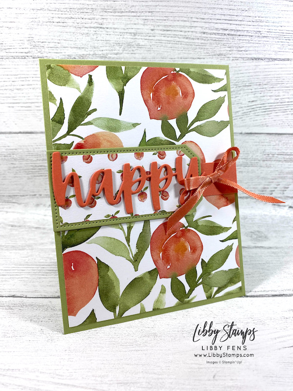libbystamps, Stampin' Up, Christmas Cheer Dies, Tailor Made Tags Dies, You're A Peach DSP, AHSC, Atlantic Hearts Sketch Challenge