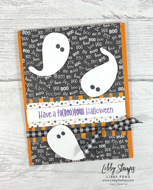 libbystamps, Stampin' Up, Cutest Halloween, Cute Halloween DSP, Whale Punch, Black & White 1/4" Gingham Ribbon, CCMC, Create with Connie and Mary, Create with Connie and Mary Saturday Blog Hop