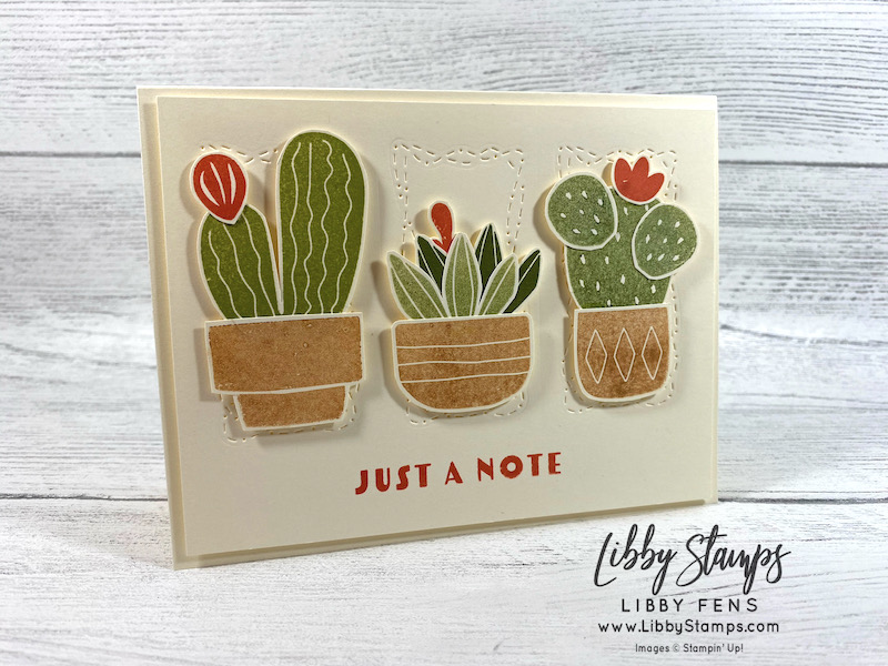 libbystamps, Stampin' Up, Cactus Cuties, Cactus Cuties Bundle, Cactus Builder Punch, Stitched With Whimsy Dies, CCM, Create with Connie and Mary Saturday Blog Hop