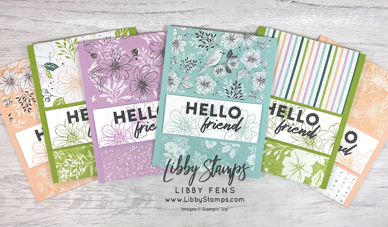 libbystamps, Stampin' Up, Friendly Hello, Friendly Hello Bundle, Friendly Hello DSP, Sale-a-bration 2022, Sale-a-bration, SAB, Ink Stamp Share Blog Hop