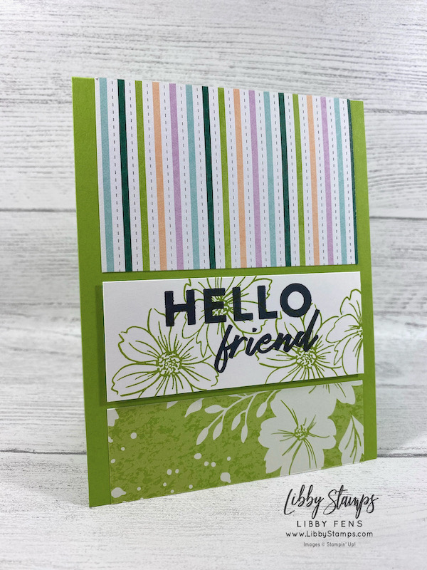 libbystamps, Stampin' Up, Friendly Hello, Friendly Hello Bundle, Friendly Hello DSP, Sale-a-bration 2022, Sale-a-bration, SAB, Ink Stamp Share Blog Hop