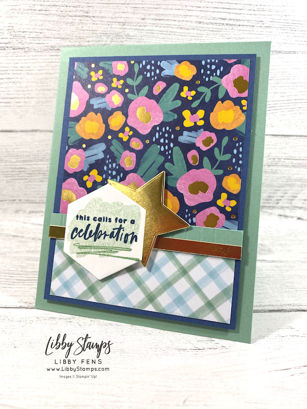 libbystamps, Stampin' Up, Hello Beautiful, Beautiful Shapes Dies, Christmas Trimmings Dies, Abstract Beauty DSP