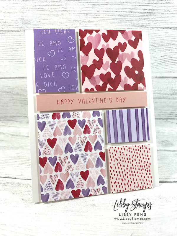 libbystamps, Stampin' Up, Sweet Conversations, Sweet Talk DSP, Crafty Challenge Blog Hop, Crafty Collaborations, Valentine's Day