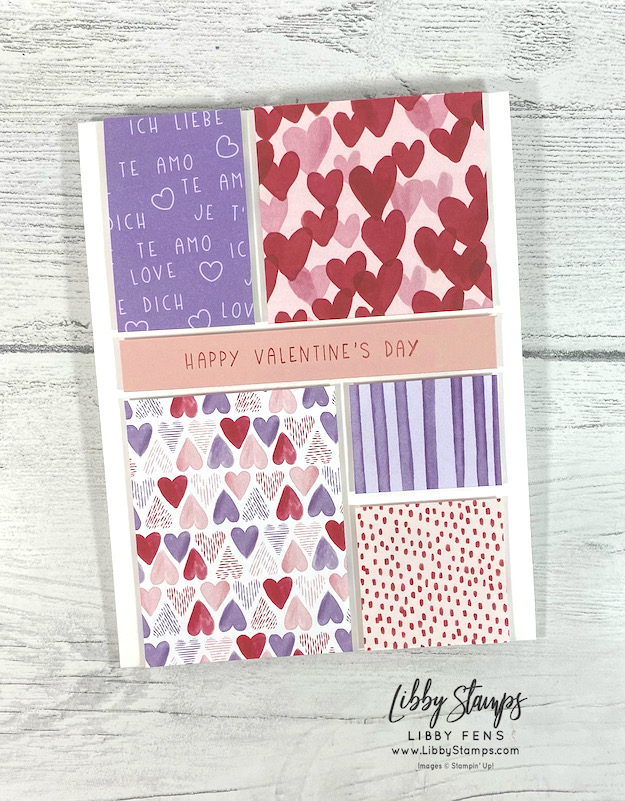 libbystamps, Stampin' Up, Sweet Conversations, Sweet Talk DSP, Crafty Challenge Blog Hop, Crafty Collaborations, Valentine's Day