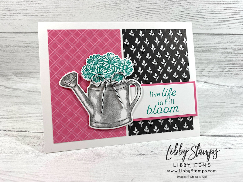 libbystamps, Stampin up, Flowering Rain Boots Bundle, Flowering Rain Boots, Rain Boots Dies, 2020-2022 In Color 6 x 6 DSP, All Together DSP, Mini Stampin' Cut & Emboss Machine, Playful Patterns Trim Combo Pack,CCMC, Create with Connie and Mary Challenges