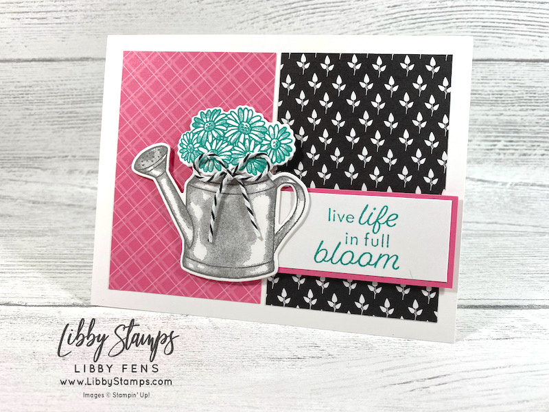 libbystamps, Stampin up, Flowering Rain Boots Bundle, Flowering Rain Boots, Rain Boots Dies, 2020-2022 In Color 6 x 6 DSP, All Together DSP, Mini Stampin' Cut & Emboss Machine, Playful Patterns Trim Combo Pack,CCMC, Create with Connie and Mary Challenges