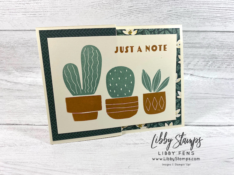 libbystamps, Stampin' Up, Cactus Cuties, Cactus Cuties Bundle, Cactus Builder Punch, Tidings of Christmas DSP, In The Wild DSP, CCMC, Create with Connie and Mary Saturday Blog Hop